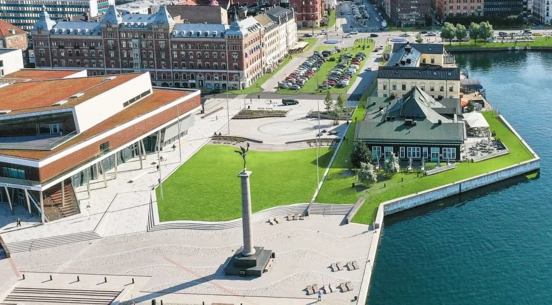 Waterfront park in Helsingborg built with CapillaryFlow drainage
